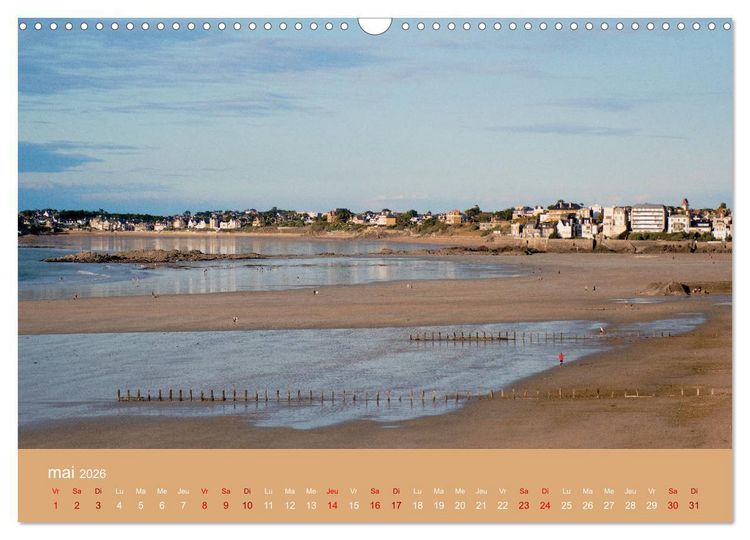 Produktbild: Sillonnez la plage (Calendrier mural 2026 DIN A3 vertical), CALVENDO calendrier mensuel