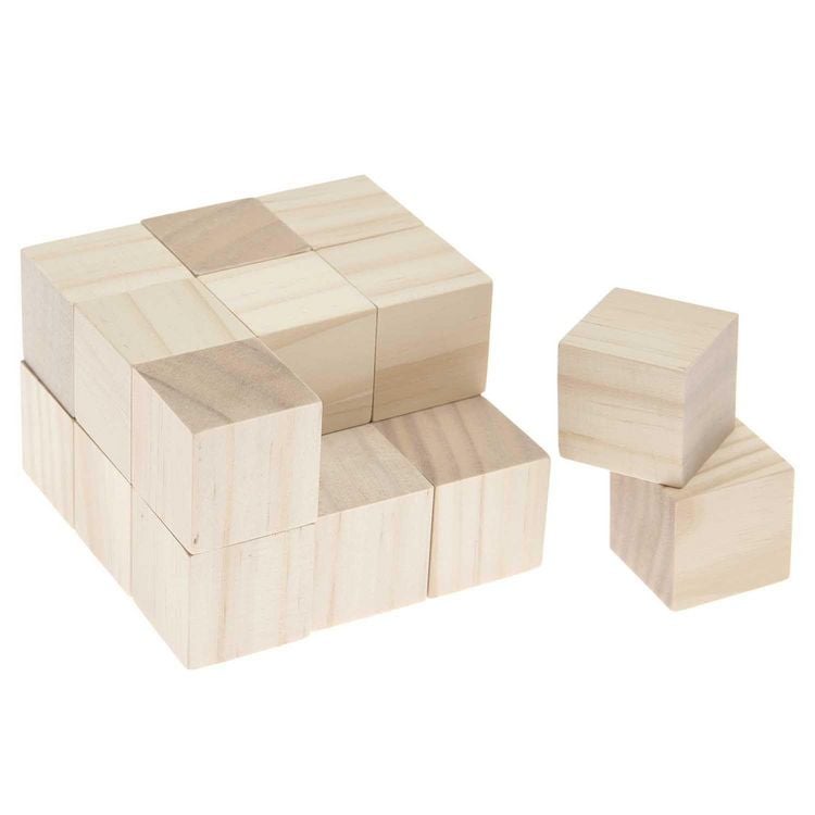 Produktbild: Holzw&uuml;rfel 3 x 3 x 3 cm, 18 Stk