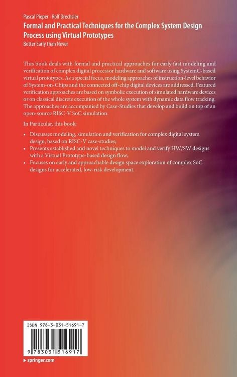 Produktbild: Formal and Practical Techniques for the Complex System Design Process using Virtual Prototypes
