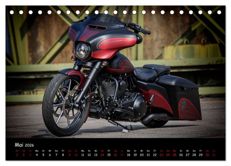 Produktbild: Best of Custom- and Showbikes Kalender (Tischkalender 2026 DIN A5 quer), CALVENDO Monatskalender