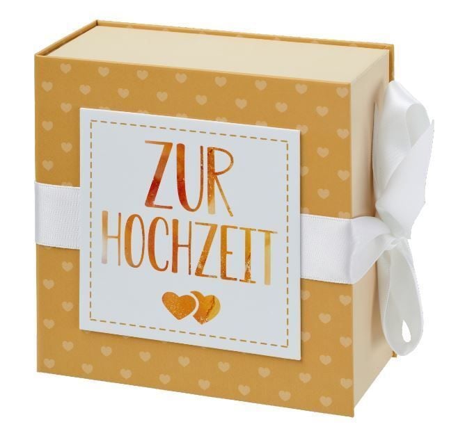 Produktbild: Geschenkschachtel mit Band 13 x 13 cm Zur Hochzeit