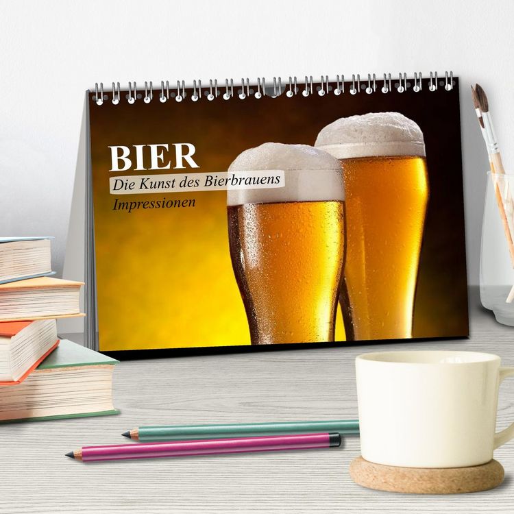 Produktbild: Bier. Die Kunst des Bierbrauens. Impressionen (Tischkalender 2026 DIN A5 quer), CALVENDO Monatskalender