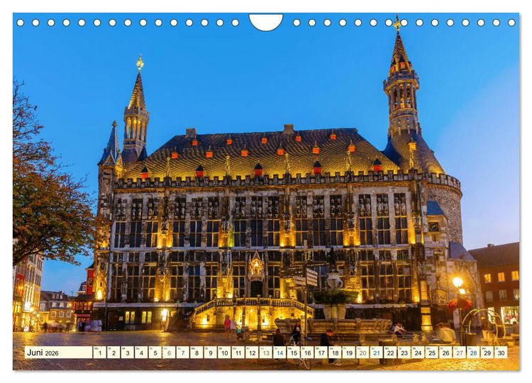 Produktbild: Aachen - die Kaiserstadt am Dreil&auml;ndereck (Wandkalender 2026 DIN A4 quer), CALVENDO Monatskalender
