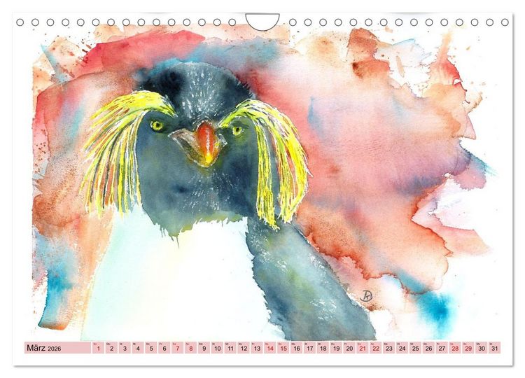 Produktbild: Faszination V&ouml;gel im Aquarell - Expressionistische Kunst von Doris Kr&uuml;ger (Wandkalender 2026 DIN A4 quer), CALVENDO Monatskalender