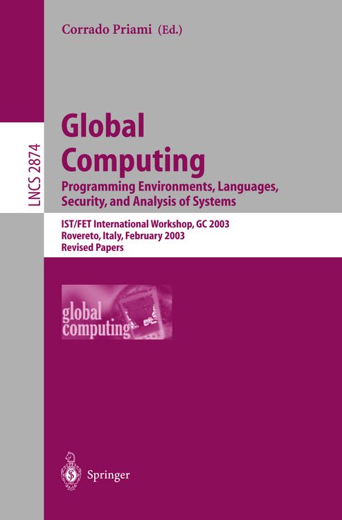 Produktbild: Global Computing. Programming Environments, Languages, Security, and Analysis of Systems