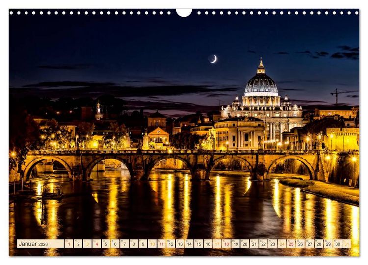 Produktbild: Metropolen der Welt - Skylines in der Nacht (Wandkalender 2026 DIN A3 quer), CALVENDO Monatskalender