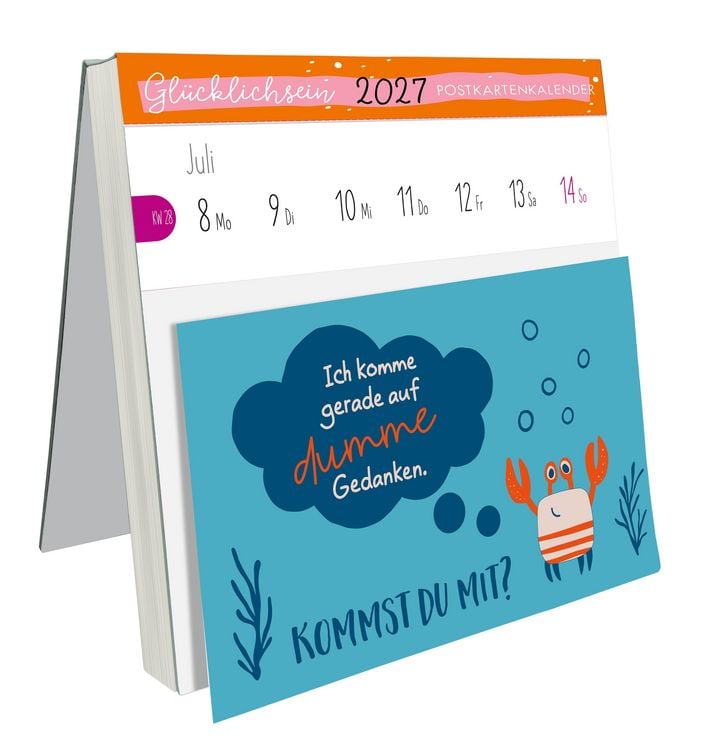 Produktbild: Postkartenkalender Gl&uuml;cklichsein 2027 by konfettiberlin