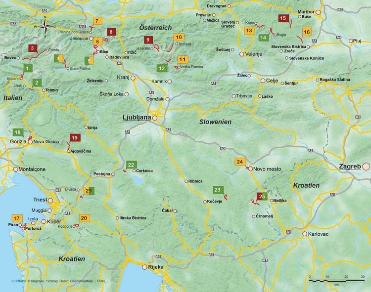Produktbild: Slowenien 25 Wanderabenteuer zwischen Alpen und Adria