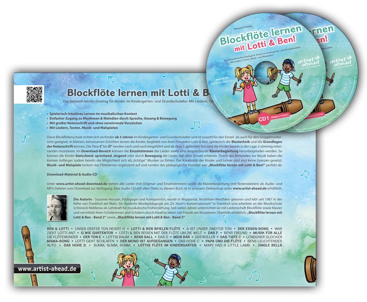 Produktbild: Blockfl&ouml;te lernen mit Lotti & Ben + 2 Audio-CDs!
