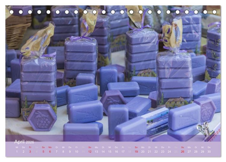 Produktbild: Die Farbe des Lavendels (Tischkalender 2026 DIN A5 quer), CALVENDO Monatskalender