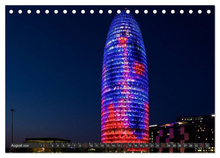 Produktbild: Metropole Barcelona (Tischkalender 2026 DIN A5 quer), CALVENDO Monatskalender