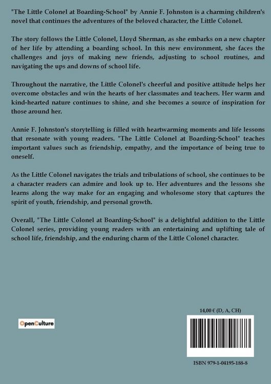 Produktbild: The Little Colonel At Boarding-School