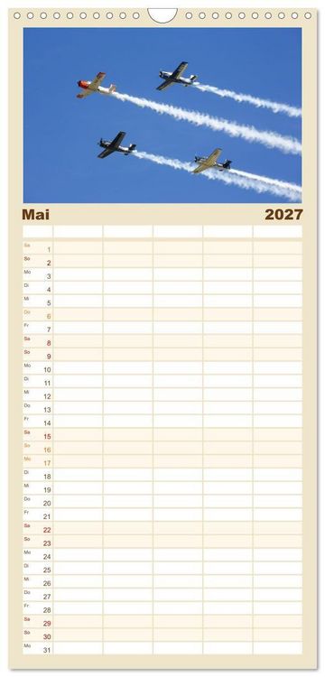 Produktbild: Familienplaner 2027 - Klassiker der L&uuml;fte mit 5 Spalten (Wandkalender, 21 x 45 cm) CALVENDO