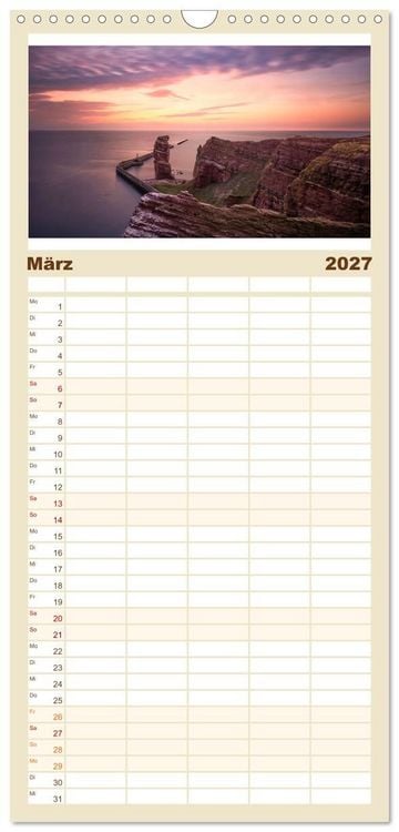Produktbild: Familienplaner 2027 - Schleswig-Holstein - Momente zwischen den Meeren mit 5 Spalten (Wandkalender, 21 x 45 cm) CALVENDO