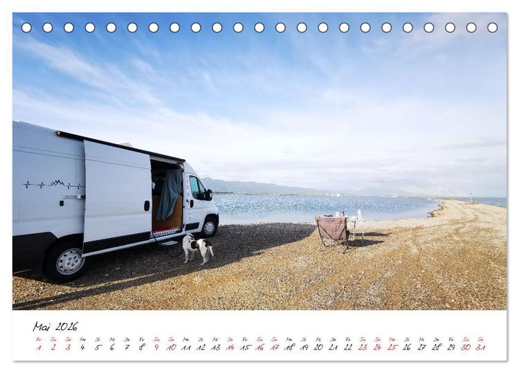 Produktbild: Berge und Meer: ein Vanlife-Abenteuer im Westen Griechenlands (Tischkalender 2026 DIN A5 quer), CALVENDO Monatskalender