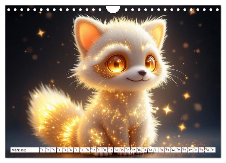 Produktbild: Leuchtende Tierbabys (Wandkalender 2026 DIN A4 quer), CALVENDO Monatskalender