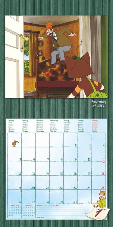Produktbild: Pettersson & Findus 2026 - Broschürenkalender 30x30 cm (30x60 geöffnet) - Kalender mit Platz für Notizen - mit herausnehmbarem Poster - Wandkalender
