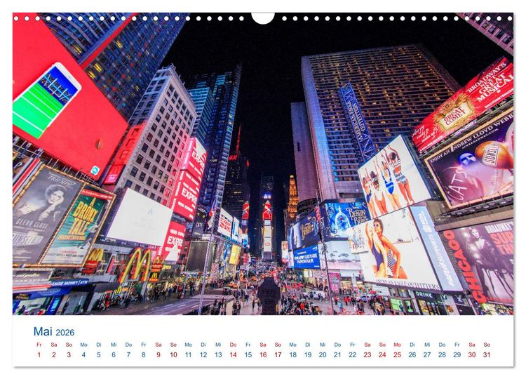 Produktbild: Die New Yorker City (Wandkalender 2026 DIN A3 quer), CALVENDO Monatskalender
