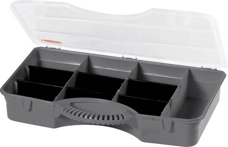 Produktbild: Alutec Sortimentskasten (L x B x H) 360 x 240 x 70mm Anzahl F&auml;cher: 10 Inhalt 1St.