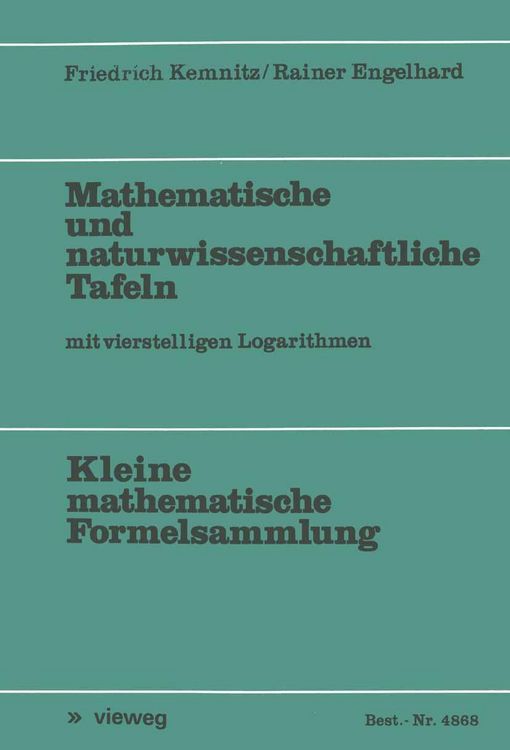 Produktbild: Mathematische und naturwissenschaftliche Tafeln