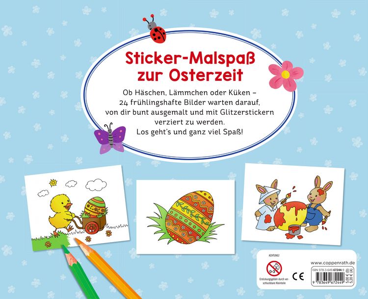 Produktbild: Mein Ostermalbuch mit Glitzerstickern