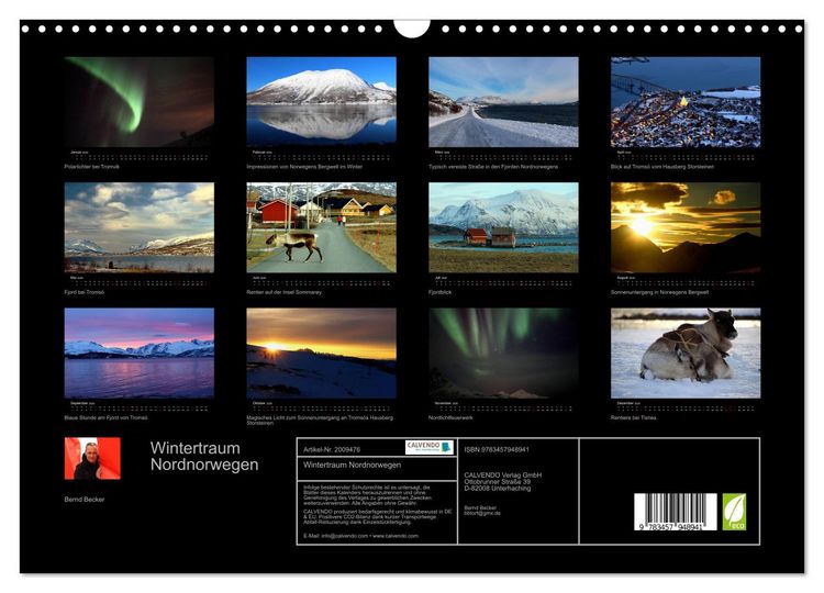 Produktbild: Wintertraum Nordnorwegen (Wandkalender 2026 DIN A3 quer), CALVENDO Monatskalender