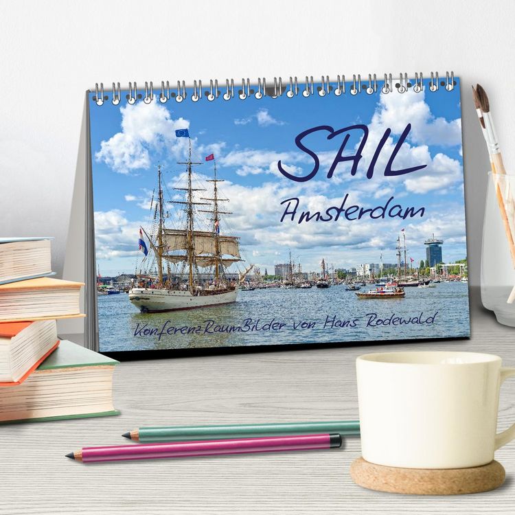 Produktbild: SAIL Amsterdam (Tischkalender 2026 DIN A5 quer), CALVENDO Monatskalender