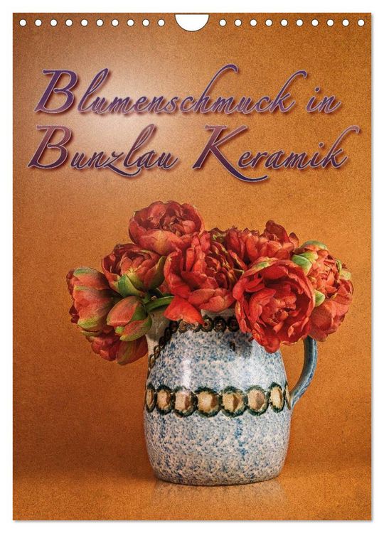 Produktbild: Blumenschmuck in Bunzlau Keramik (Wandkalender 2026 DIN A4 hoch), CALVENDO Monatskalender