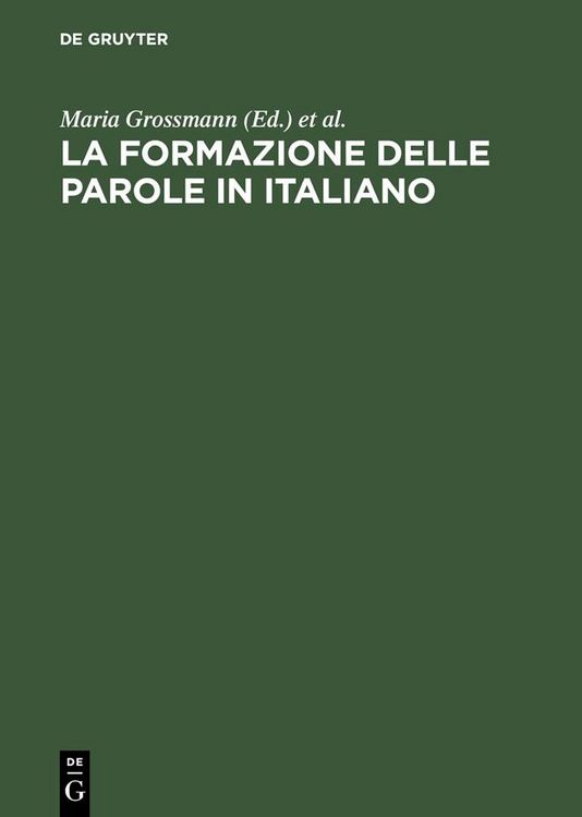 Produktbild: La formazione delle parole in italiano