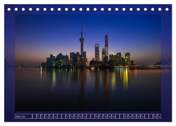 Produktbild: Metropolen - Asiens sch&ouml;nste St&auml;dte bei Nacht (Tischkalender 2026 DIN A5 quer), CALVENDO Monatskalender