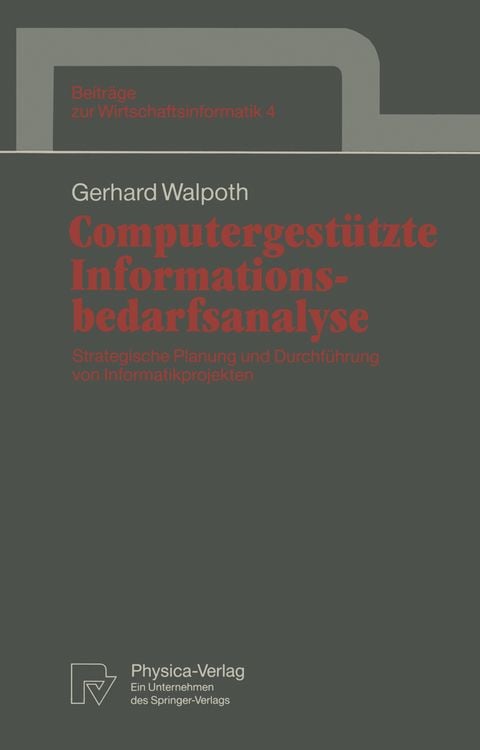 Produktbild: Computergest&uuml;tzte Informationsbedarfsanalyse