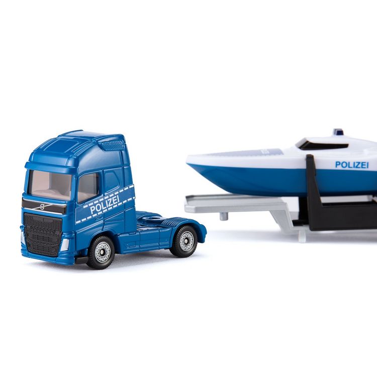 Produktbild: Siku 1757 - Volvo LKW mit Boot, 155x36x46mm
