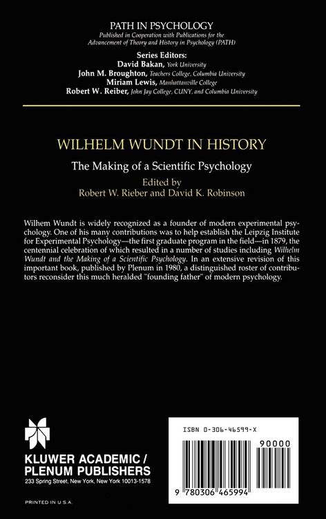 Produktbild: Wilhelm Wundt in History