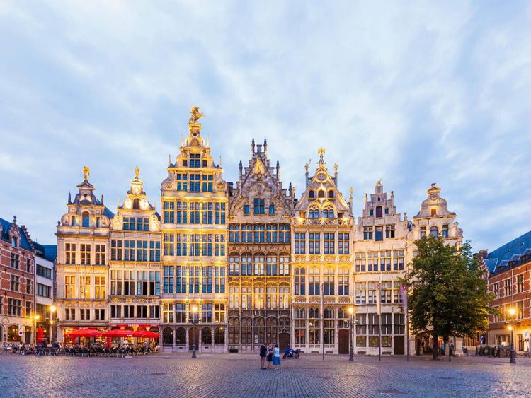Produktbild: CALVENDO Puzzle Zunfth&auml;user am Grote Markt in Antwerpen | 1000 Teile Lege-Gr&ouml;&szlig;e 64x48cm Foto-Puzzle f&uuml;r gl&uuml;ckliche Stunden
