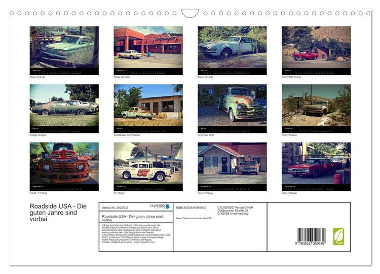 Produktbild: Roadside USA - Die guten Jahre sind vorbei (Wandkalender 2026 DIN A3 quer), CALVENDO Monatskalender