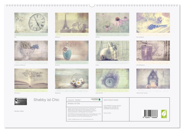 Produktbild: Shabby ist Chic (hochwertiger Premium Wandkalender 2026 DIN A2 quer), Kunstdruck in Hochglanz