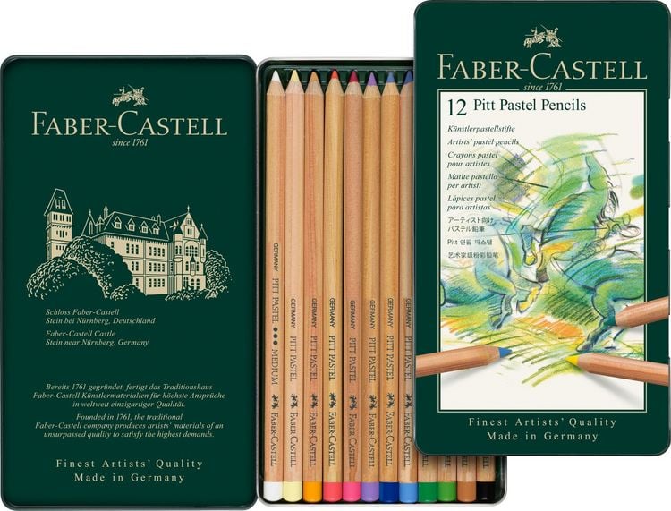 Produktbild: Faber-Castell Farbstifte Pitt Pastel, 12er Metalletui