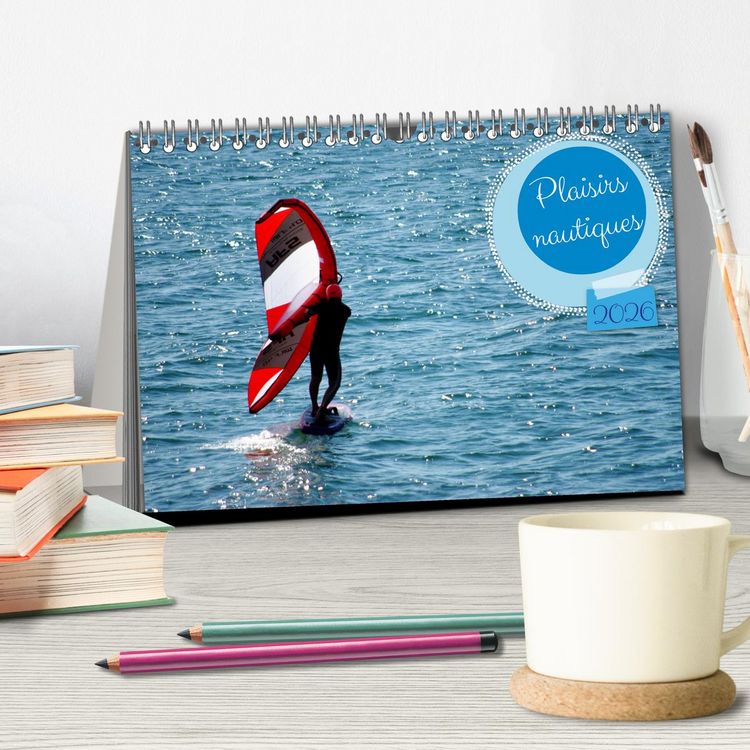 Produktbild: Plaisirs nautiques (Calendrier de bureau 2026 DIN A5 vertical), CALVENDO calendrier mensuel