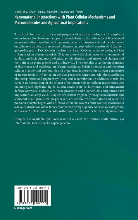 Produktbild: Nanomaterial Interactions with Plant Cellular Mechanisms and Macromolecules and Agricultural Implications
