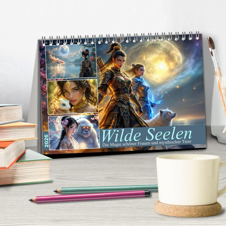 Produktbild: Wilde Seelen (Tischkalender 2026 DIN A5 quer), CALVENDO Monatskalender