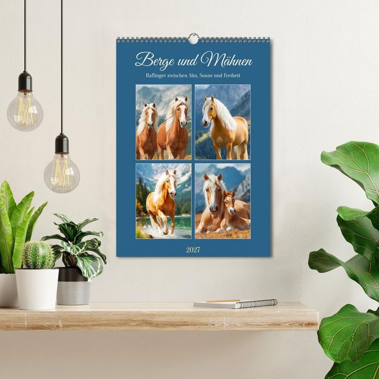 Produktbild: Berge und M&auml;hnen. Haflinger zwischen Alm, Sonne und Freiheit (Wandkalender 2027 DIN A3 hoch), CALVENDO Monatskalender