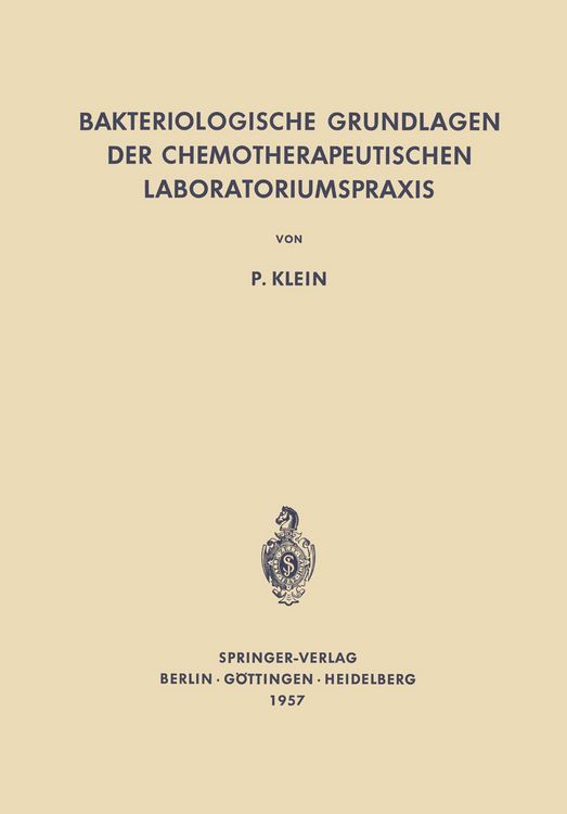 Produktbild: Bakteriologische Grundlagen der Chemotherapeutischen Laboratoriumspraxis