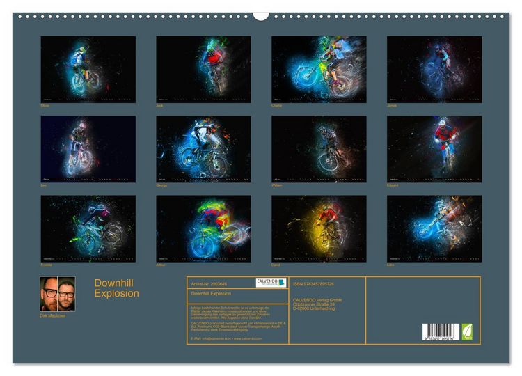 Produktbild: Downhill Explosion (Wandkalender 2026 DIN A2 quer), CALVENDO Monatskalender