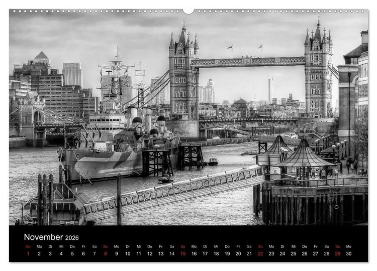 Produktbild: Unterwegs in London (Wandkalender 2026 DIN A2 quer), CALVENDO Monatskalender