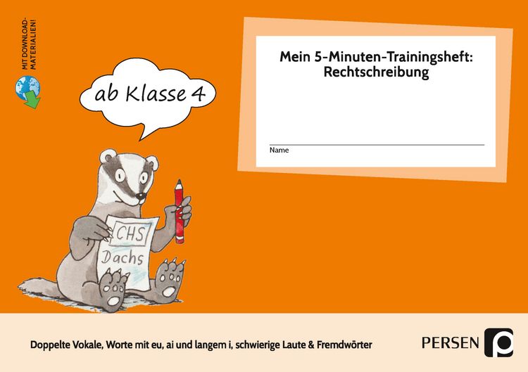 Produktbild: Mein 5-Min-Trainingsheft: Rechtschreibung 2, Kl. 4