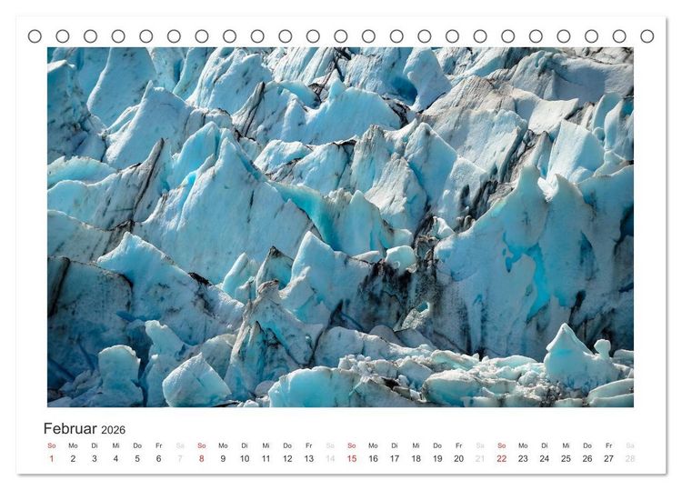 Produktbild: ALASKA Gletscher EIS (Tischkalender 2026 DIN A5 quer), CALVENDO Monatskalender