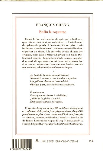 Produktbild: Enfin le royaume : quatrains