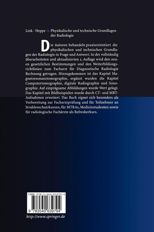 Produktbild: Physikalische und technische Grundlagen der Radiologie