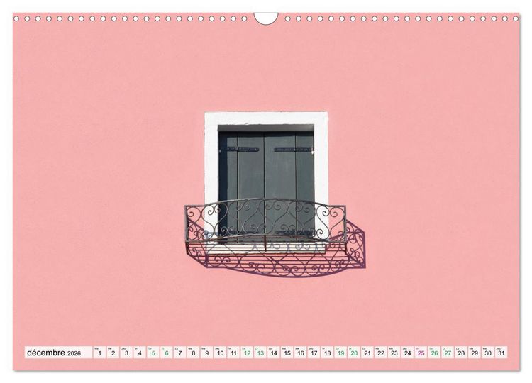Produktbild: Burano et Minimalisme (Calendrier mural 2026 DIN A3 vertical), CALVENDO calendrier mensuel