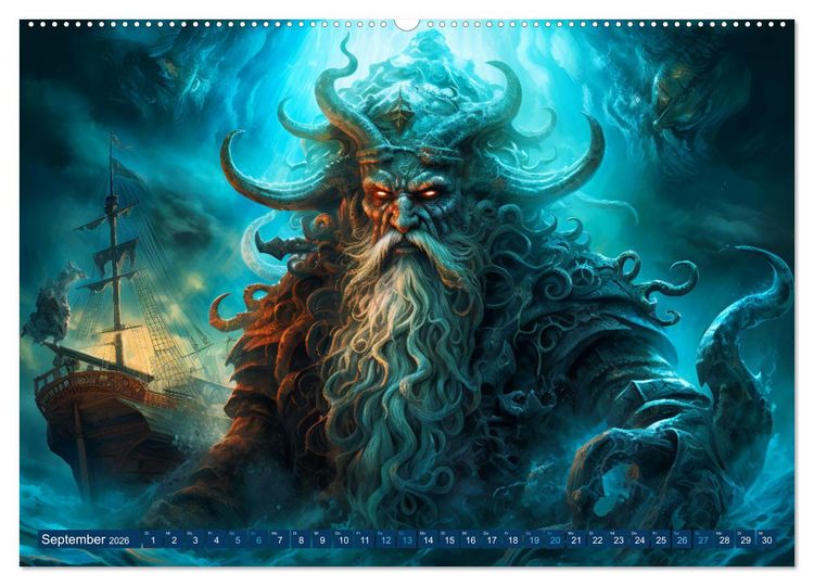 Produktbild: Seemannsgarn - Mythen, Legenden und Geschichten der Seefahrer (Wandkalender 2026 DIN A2 quer), CALVENDO Monatskalender
